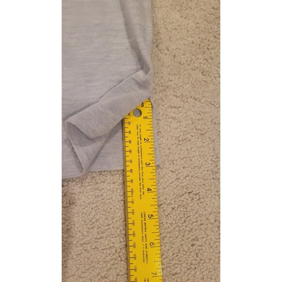 Banana Republic Extra Fine Merino Wool Sweater 3/4 Sleeves Heather Grey Small - Picture 5 of 7